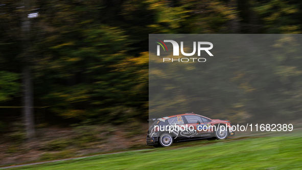 Driver Nikolay Gryazin and co-driver Konstantin Aleksandrov of the team AEC - DG Sport Competition Citroen C3 face the third day of the race...