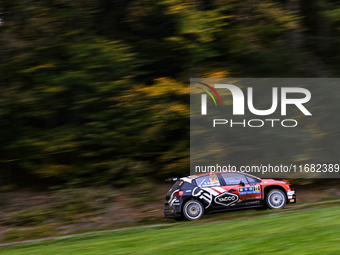 Driver Nikolay Gryazin and co-driver Konstantin Aleksandrov of the team AEC - DG Sport Competition Citroen C3 face the third day of the race...