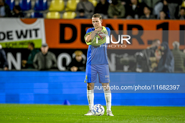 RKC defender Julian Lelieveld plays during the match between RKC and Twente at the Mandemakers Stadium in Waalwijk, Netherlands, on October...