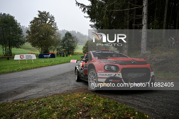 Driver Nikolay Gryazin and co-driver Konstantin Aleksandrov of the team AEC - DG Sport Competition Citroen C3 face the third day of the race...