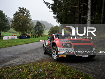 Driver Nikolay Gryazin and co-driver Konstantin Aleksandrov of the team AEC - DG Sport Competition Citroen C3 face the third day of the race...