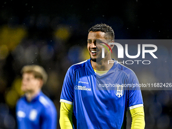 RKC midfielder Mohamed Ihattare plays during the match between RKC and Twente at the Mandemakers Stadium in Waalwijk, Netherlands, on Octobe...