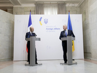 In Kyiv, Ukraine, on October 19, 2024, Minister of Foreign Affairs of Ukraine Andrii Sybiha and Minister for Europe and Foreign Affairs of t...