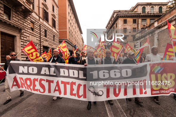 Thousands join the march to protest against the 1660 bill. The new law toughens the penalties for street demonstrations, road blockades, pea...