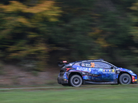 Driver Filip Mares and co-driver Radovan Bucha in a Toyota GR Yaris Rally2 face the third day of the race during the FIA World Rally Champio...