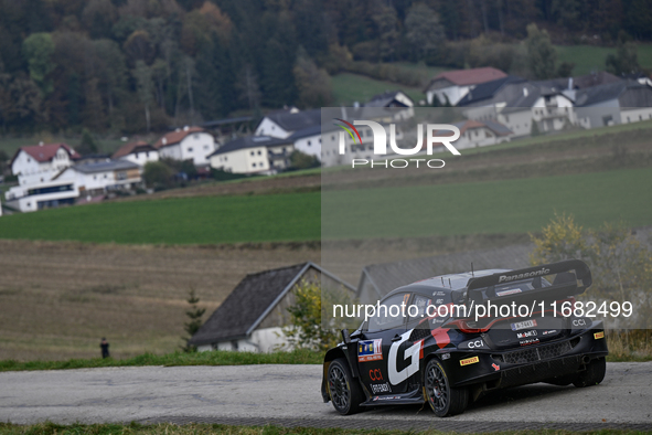 Driver Sebastien Ogier and co-driver Vincent Landais of the team Toyota Gazoo Racing WRT, with their Toyota GR Yaris Rally1 Hybrid, face the...