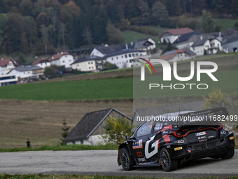 Driver Sebastien Ogier and co-driver Vincent Landais of the team Toyota Gazoo Racing WRT, with their Toyota GR Yaris Rally1 Hybrid, face the...