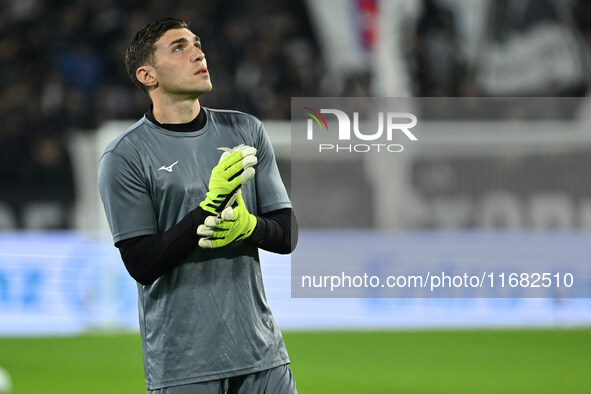 Christos Mandas of S.S. Lazio participates in the 8th day of the Serie A Championship between Juventus F.C. and S.S. Lazio at Allianz Stadiu...