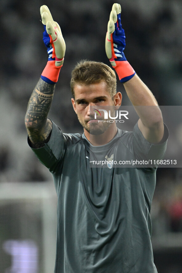 Ivan Provedel of S.S. Lazio participates in the 8th day of the Serie A Championship between Juventus F.C. and S.S. Lazio at Allianz Stadium...