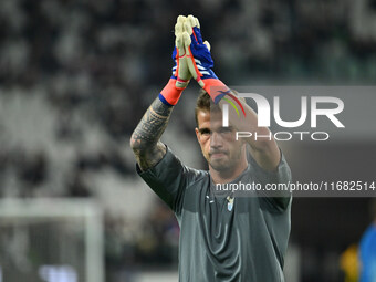 Ivan Provedel of S.S. Lazio participates in the 8th day of the Serie A Championship between Juventus F.C. and S.S. Lazio at Allianz Stadium...