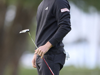 Nicolai Hojgaard of Denmark reacts on the 1st green on the third day of the Estrella Damm N.A. Andalucia Masters 2024 at Real Club de Golf S...