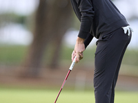 Nicolai Hojgaard of Denmark plays a shot on the 1st green on the third day of the Estrella Damm N.A. Andalucia Masters 2024 at Real Club de...