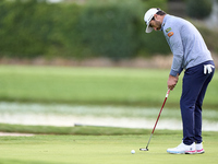 Antoine Rozner of France plays a shot on the 1st green on the third day of the Estrella Damm N.A. Andalucia Masters 2024 at Real Club de Gol...