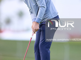 Antoine Rozner of France plays a shot on the 1st green on the third day of the Estrella Damm N.A. Andalucia Masters 2024 at Real Club de Gol...