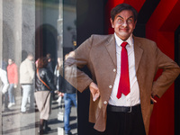 Mr. Bean figure is seen at the entrance to Polonia Wax Museum in Krakow, Poland on October 19th, 2024. (