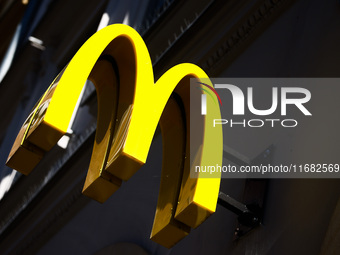  McDonald's logo is seen in Krakow, Poland on October 19th, 2024. (