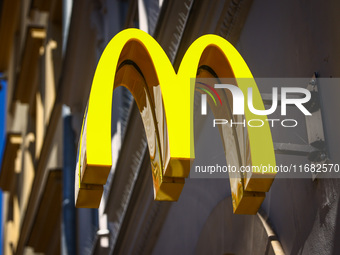  McDonald's logo is seen in Krakow, Poland on October 19th, 2024. (