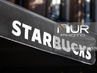 Starbucks Coffee logo is seen in Krakow, Poland on October 19th, 2024. (