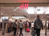  H & M store in a shopping mall in Krakow, Poland on October 19th, 2024. (