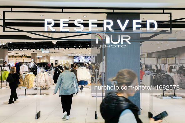 Reserved store in a shopping center in Krakow, Poland on October 19th, 2024. 