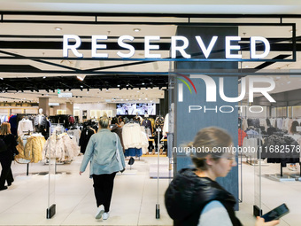 Reserved store in a shopping center in Krakow, Poland on October 19th, 2024. (