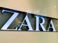 Zara logo is seen on a store in Krakow, Poland on October 19th, 2024. (