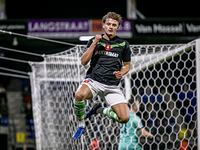 FC Twente midfielder Sem Steijn celebrates the 0-1 goal during the match between RKC and Twente at the Mandemakers Stadium in Waalwijk, Neth...