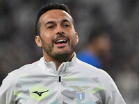 Pedro of S.S. Lazio participates in the 8th day of the Serie A Championship between Juventus F.C. and S.S. Lazio at Allianz Stadium in Turin...