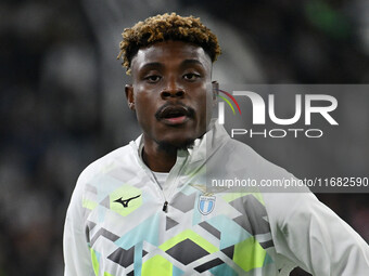 Fisayo Dele-Bashiru of S.S. Lazio participates in the 8th day of the Serie A Championship between Juventus F.C. and S.S. Lazio at Allianz St...