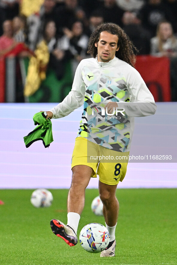 Matteo Guendouzi of S.S. Lazio participates in the 8th day of the Serie A Championship between Juventus F.C. and S.S. Lazio at Allianz Stadi...