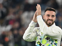 Mario Gila of S.S. Lazio participates in the 8th day of the Serie A Championship between Juventus F.C. and S.S. Lazio at Allianz Stadium in...