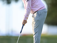 Richie Ramsay of Scotland plays a shot on the 1st green on the third day of the Estrella Damm N.A. Andalucia Masters 2024 at Real Club de Go...