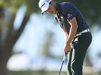 Tom Vaillant of France plays a shot on the 1st green on the third day of the Estrella Damm N.A. Andalucia Masters 2024 at Real Club de Golf...