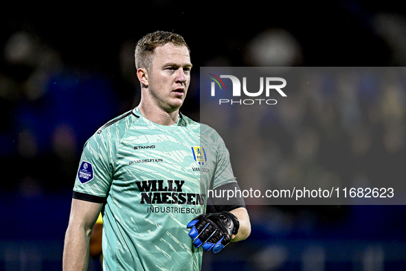 RKC goalkeeper Yanick van Osch plays during the match between RKC and Twente at the Mandemakers Stadium in Waalwijk, Netherlands, on October...