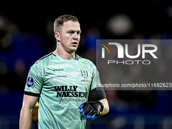 RKC goalkeeper Yanick van Osch plays during the match between RKC and Twente at the Mandemakers Stadium in Waalwijk, Netherlands, on October...