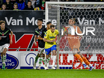 FC Twente goalkeeper Lars Unnerstall plays during the match between RKC and Twente at the Mandemakers Stadium in Waalwijk, Netherlands, on O...