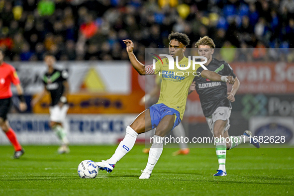 RKC defender Godfried Roemeratoe plays during the match between RKC and Twente at the Mandemakers Stadium in Waalwijk, Netherlands, on Octob...