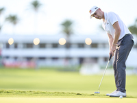 Matthias Schwab of Austria plays a shot on the 1st green on the third day of the Estrella Damm N.A. Andalucia Masters 2024 at Real Club de G...