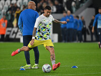 Mattia Zaccagni of S.S. Lazio participates in the 8th day of the Serie A Championship between Juventus F.C. and S.S. Lazio at Allianz Stadiu...