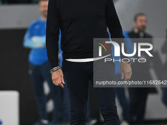 Marco Baroni coaches S.S. Lazio during the 8th day of the Serie A Championship between Juventus F.C. and S.S. Lazio at Allianz Stadium in Tu...