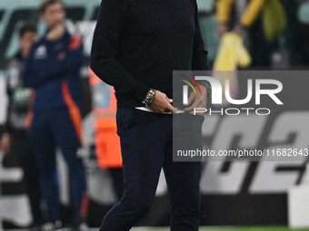 Marco Baroni coaches S.S. Lazio during the 8th day of the Serie A Championship between Juventus F.C. and S.S. Lazio at Allianz Stadium in Tu...