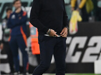 Marco Baroni coaches S.S. Lazio during the 8th day of the Serie A Championship between Juventus F.C. and S.S. Lazio at Allianz Stadium in Tu...