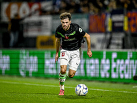 FC Twente forward Mitchell van Bergen plays during the match between RKC and Twente at the Mandemakers Stadium in Waalwijk, Netherlands, on...