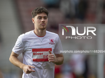 Hayden Hackney warms up before the Sky Bet Championship match between Middlesbrough and Bristol City at the Riverside Stadium in Middlesbrou...