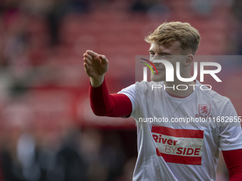 Tommy Conway warms up before the Sky Bet Championship match between Middlesbrough and Bristol City at the Riverside Stadium in Middlesbrough...