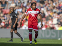 Micah Hamilton of Middlesbrough plays during the Sky Bet Championship match between Middlesbrough and Bristol City at the Riverside Stadium...