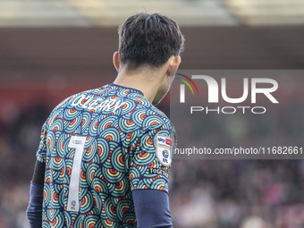 Bristol City Goalkeeper Max O'Leary participates in the Sky Bet Championship match between Middlesbrough and Bristol City at the Riverside S...