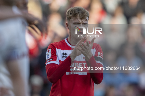 Tommy Conway of Middlesbrough participates in the Sky Bet Championship match between Middlesbrough and Bristol City at the Riverside Stadium...