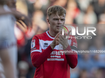 Tommy Conway of Middlesbrough participates in the Sky Bet Championship match between Middlesbrough and Bristol City at the Riverside Stadium...