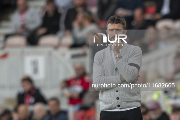 Middlesbrough Manager Michael Carrick is present during the Sky Bet Championship match between Middlesbrough and Bristol City at the Riversi...